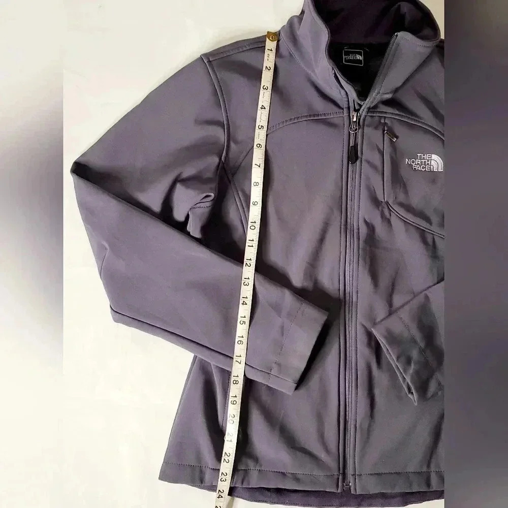 The North face Metalic Gray Jacket Sz S Women's Full Zip Fleece Lining - Picture 4 of 9